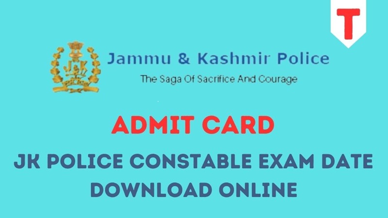 JK Police Constable Admit Card, Download Online